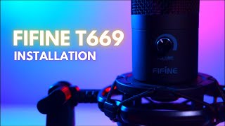 How To Install The FIFINE T669 USB Mic [upl. by Walkling]