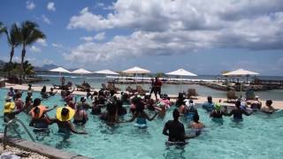 Aqua Gym At InterContinental Mauritius Resort Balaclava Fort [upl. by Gnus521]