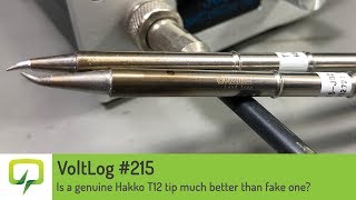 Voltlog 215  Is a genuine Hakko T12 tip much better than fake one [upl. by Corbett]