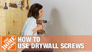 How to Use Drywall Screws  The Home Depot [upl. by Mufi]