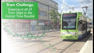 All Croydon Tram Stops in the Fastest Time Possible [upl. by Helli]