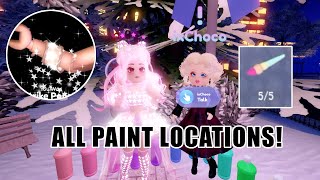 EASY ALL PAINT LOCATIONS NEW YEARS QUEST ROYALE HIGH GUIDE [upl. by Schwarz746]