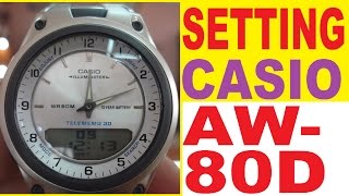 Setting Casio AW80D7A manual for use [upl. by Earvin905]