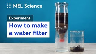 How to make a water filter with sand and charcoal DIY experiment [upl. by Seigler]