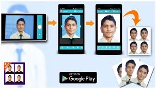 DIY Passport Photo  How to Make Passport Photo using Android App [upl. by Nimesay220]