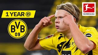 Erling Haalands First Year at Borussia Dortmund  Goals Records amp More [upl. by Mariann]