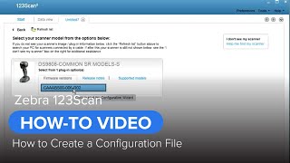 Zebra 123Scan How to Create a Configuration File [upl. by Ethbin]