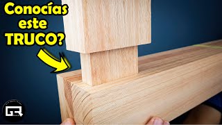 TRUCO para Hacer CAJA y ESPIGA RÁPIDO y PRECISO  MORTISE AND TENON JOINT [upl. by Iaria]