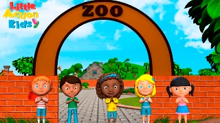 Zoo Song  Were Going to the Zoo  Kindergarten amp Preschool Songs Sing amp Dance Little Action Kids [upl. by Ennayt]