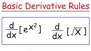 Basic Differentiation Rules For Derivatives [upl. by Rol]