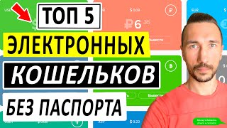 ТОП 5 ЭЛЕКТРОННЫЕ КОШЕЛЬКИ БЕЗ ПАСПОРТА [upl. by Antonietta197]