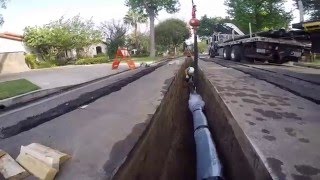 Water Main Line Pipe Installation [upl. by Ettenahc]