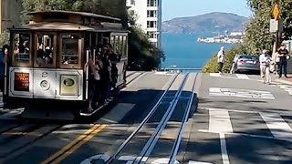 San Francisco Cable Car  Complete Ride on PowellHyde line [upl. by Innig]