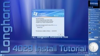 Microsoft Longhorn Build 4029 Install Tutorial [upl. by Flavian]