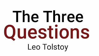 The Three Questions by Leo Tolstoy in Hindi [upl. by Buderus18]