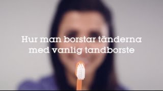 Hur man borstar tänderna med vanlig tandborste  Folktandvården [upl. by Rosella547]