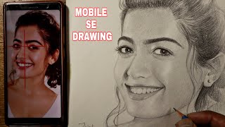 How to draw from mobile  Mobile se tilted face kaise draw karein [upl. by Asiul867]