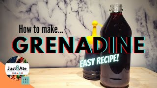 How to make Grenadine Syrup at home  Easy Homemade Recipe  Just8ate [upl. by Aldo191]