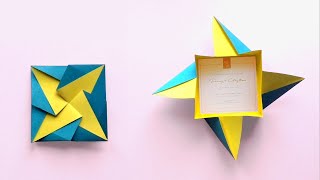 ORIGAMI Enveloppe Invitation DIY [upl. by Itram]