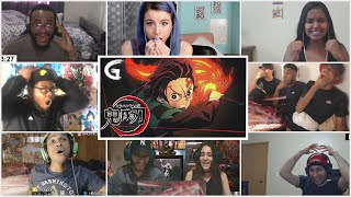 Stunning Tanjiro Hinokami 10 Reactors Demon Slayer Kimetsu no Yaiba Episode 19 Reaction Mashup [upl. by Akili603]