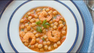 GARBANZOS con LANGOSTINOS un guiso con MUCHO SABOR [upl. by Noyahs83]