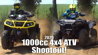 Polaris Sportsman XP 1000 VS CanAm Outlander 1000R XTP 1000cc 4x4 ATV Shootout [upl. by Dyol]