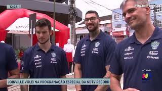 Joinville Vôlei na programação especial da NDTV Record [upl. by Dolloff]