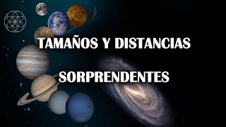 Tamaños y distancias reales entre Planetas del Sistema Solar [upl. by Bathsheb]