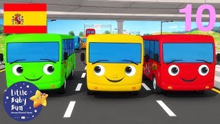 Canciones Infantiles  Diez Autobuses  P 4  Dibujos Animados  Little Baby Bum en Español [upl. by Nauaj]