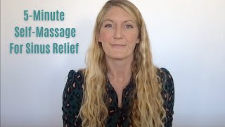 5Minute SelfMassage For Sinus Relief [upl. by Anwahsal]