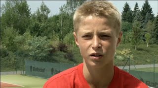 Tennis Supertalent Rudi Molleker 13 Jahre Deutschland [upl. by Darci]