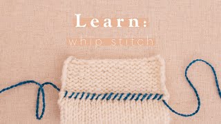 How to Whip Stitch [upl. by Akined]