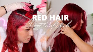 RED HAIR ROOT TOUCH UP  REFRESH ROUTINE [upl. by Marba]