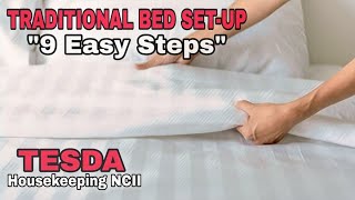 TRADITIONAL BED MAKING  TESDA TRAINING Housekeeping NCII Tutorial [upl. by Risa]