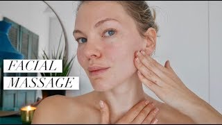 Lymphatic Drainage Face Lifting Massage [upl. by Nahtanoy]