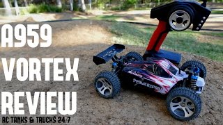 WLTOYS A959 Vortex 118 24G 4WD Electric RC Car OffRoad Buggy  Full Review [upl. by Merrell852]