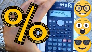 PORCENTAJE CON CALCULADORA CIENTÍFICA [upl. by Notnek]