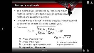 Index numbers laspears pasches and fishers method problems [upl. by Ttocs]