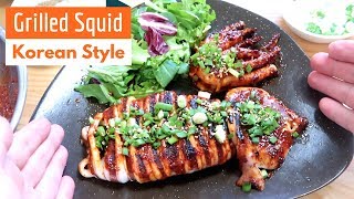 How to make KoreanStyle Grilled Squid [upl. by Ellenej495]