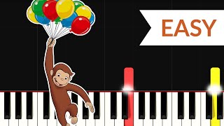 Curious George Theme Song EASY Piano Tutorial [upl. by Shum]