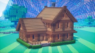 Minecraft  How to build a Wooden Starter House [upl. by Boleslaw]