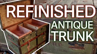 DIY Refinishing An Antique Trunk [upl. by Dustie]