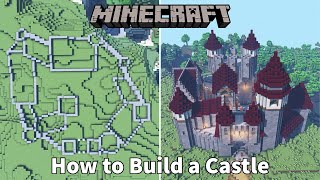 How to Build a Minecraft Castle from Start to Finish  Medieval Castle Lets Build GuideTutorial [upl. by Atiuqad]