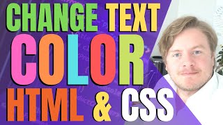 How to Change Text Color in HTML and CSS 2021 [upl. by Nomor283]