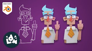 Making Vector Illustrations 3D in Blender [upl. by Skantze633]