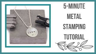 5  Minute Metal Stamping Tutorial for Beginners How to Stamp on Metal  Beaducationcom [upl. by Lucey220]