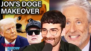 Jon Stewart Reworks Trump amp Elons Sweeping DOGE Budget Cutsz  Hasanabi Reacts [upl. by Namzzaj]