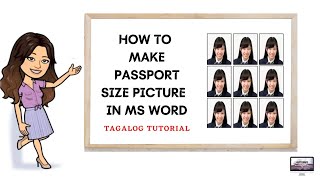 HOW TO MAKE PASSPORT SIZE PICTURE IN MS WORD  Tagalog Tutorial [upl. by Jaquelin]