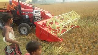 Mini Harvester Machine on MF 9500 58HP [upl. by Maretz]