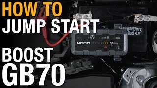 How to jump start using your NOCO Boost GB70 [upl. by Itida731]